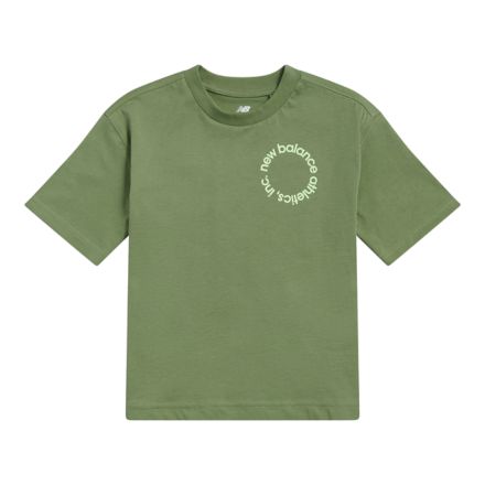 Circular Logo Graphic T-Shirt, OREGANO with Green, YT6146LXAAR