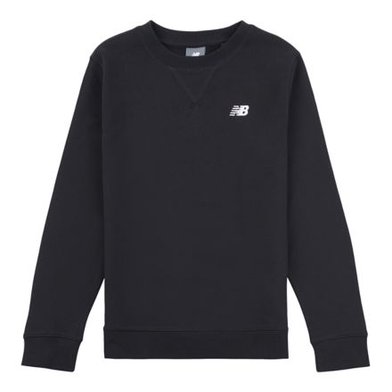 French Terry Small Logo Crew, BLACK with Black, YT61A76UBK