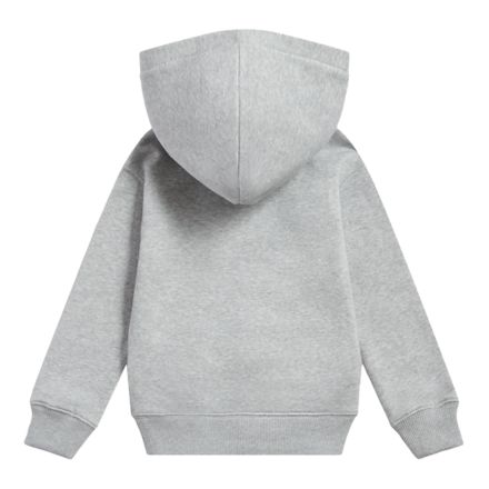 Brush Back Stacked Logo Hoodie, Athletic Grey Heather with Grey, YT61F4GHAGT