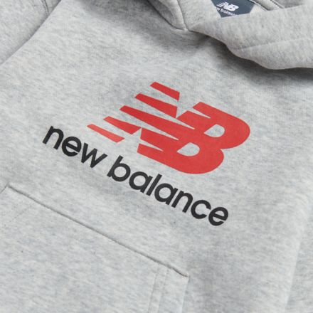 Brush Back Stacked Logo Hoodie