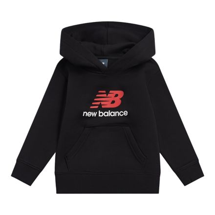Brush Back Stacked Logo Hoodie, Gris atl&eacute;tico jaspedado, YT61F4GHBK