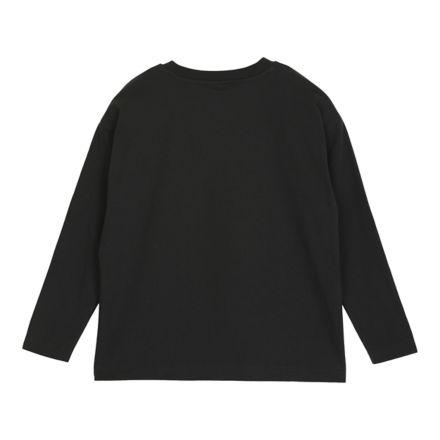 スタックドロゴロングスリーブシャツ, BLACK with Black, YT61I4O0BK