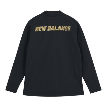 Black Out ストレッチニットハーフジップトップ, BLACK with Black, YT61P9FZBK