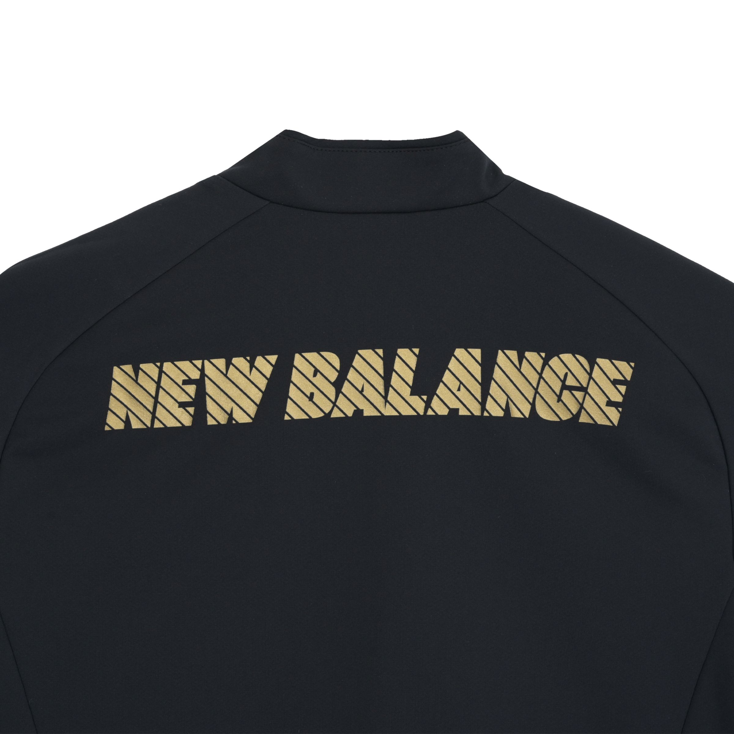 Black Out ストレッチニットハーフジップトップ