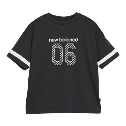 ポリエステルグラフィックショートスリーブシャツ, BLACK with Black, YT61Q549BK