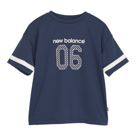 ポリエステルグラフィックショートスリーブシャツ, NB NAVY with Blue, YT61Q549NNY