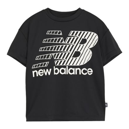 ポリエステル ビッグロゴショートスリーブシャツ, BLACK with Black, YT61U536BK