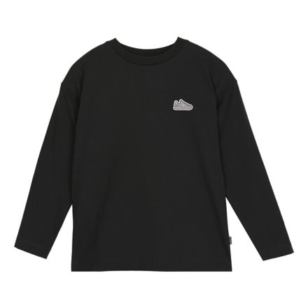 シューパッチロングスリーブシャツ, BLACK with Black, YT61U8D8BK