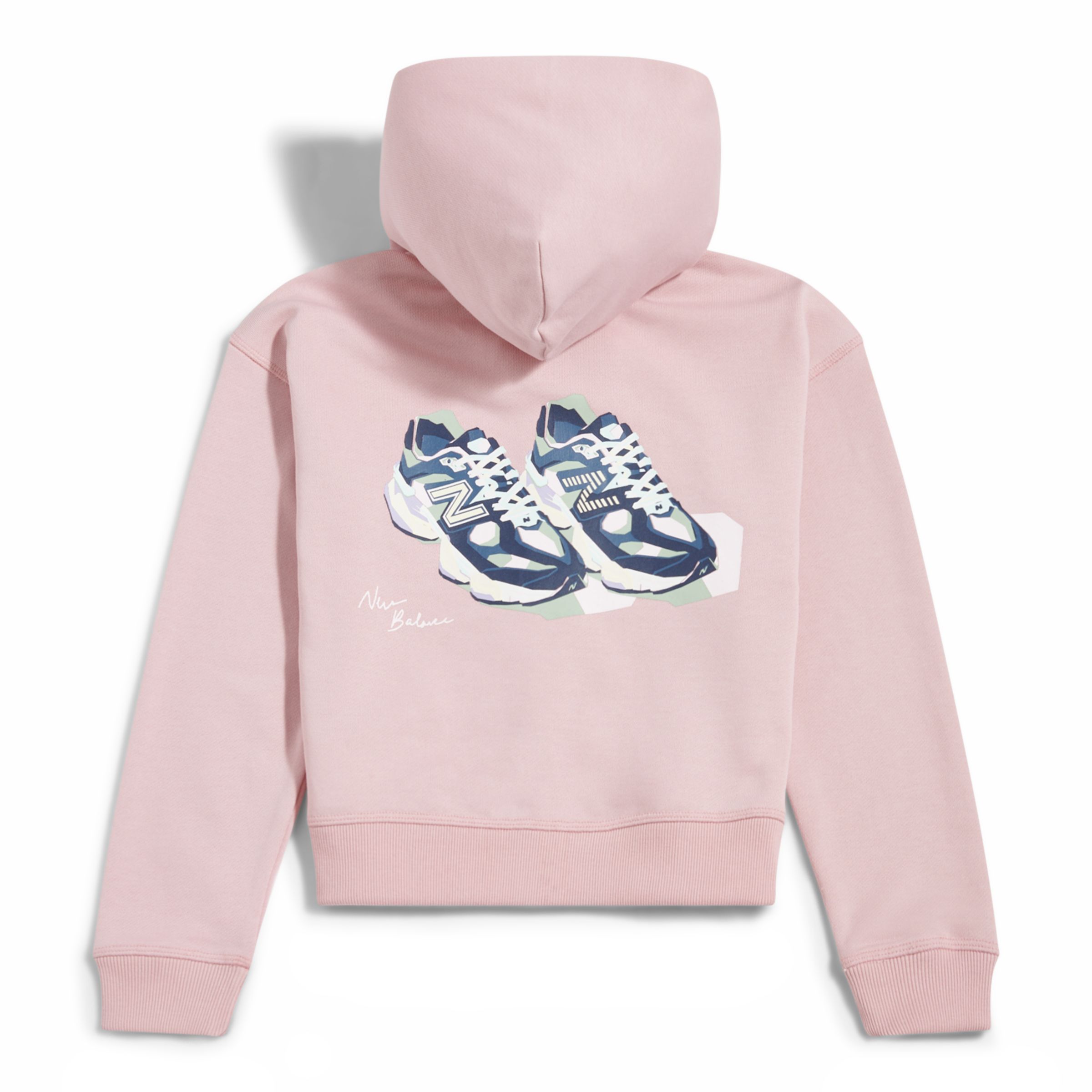 9060 Graphic Cropped Zip Hoodie