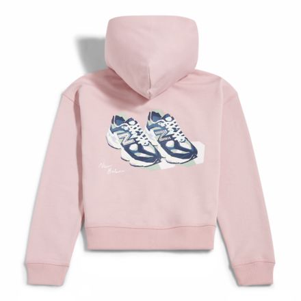 9060 Graphic Cropped Zip Hoodie