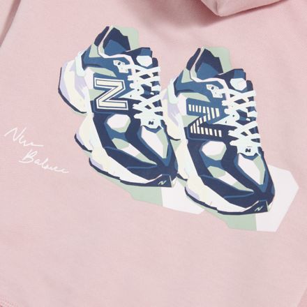 9060 Graphic Cropped Zip Hoodie