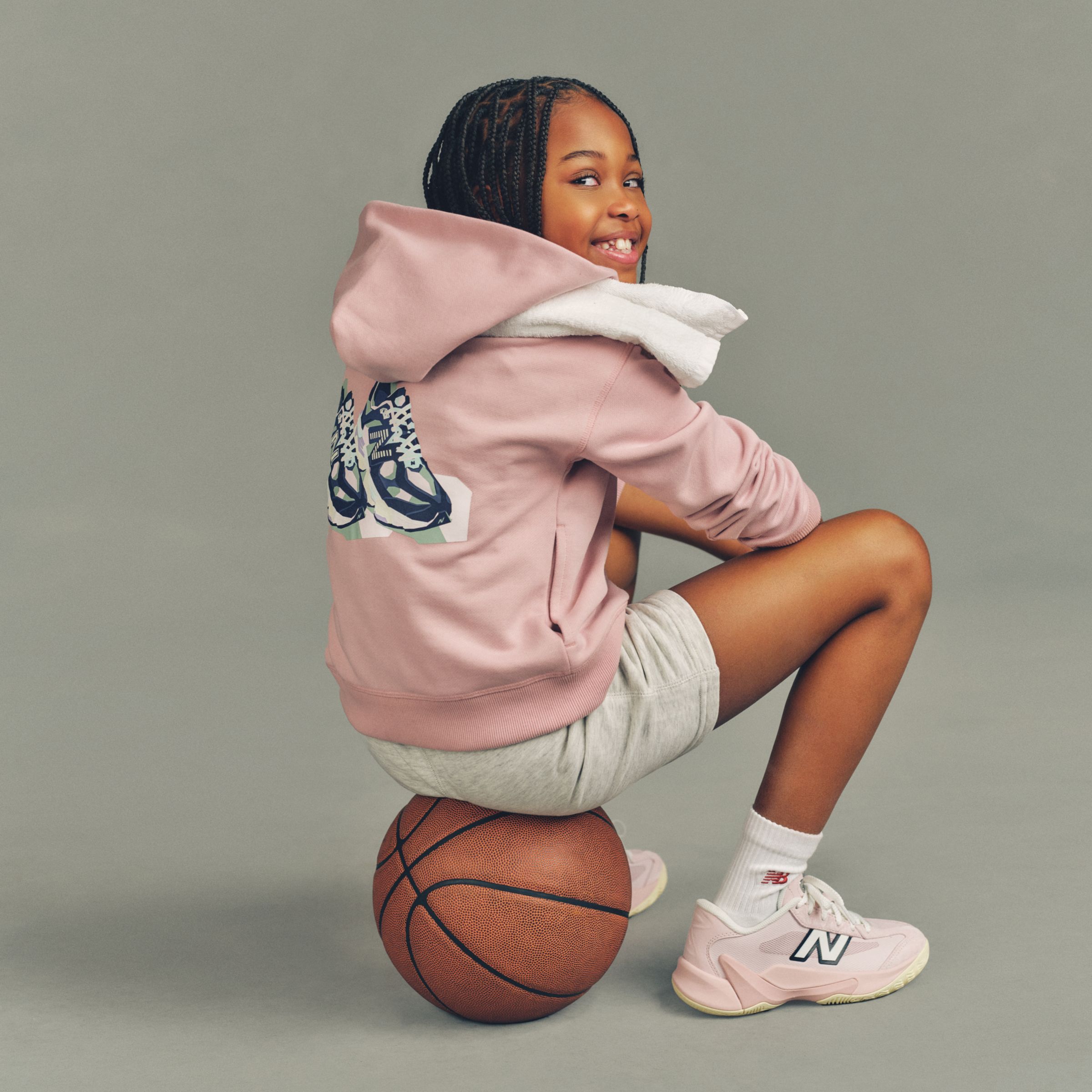 9060 Graphic Cropped Zip Hoodie