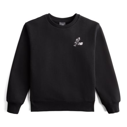 Shohei Kids Logo French Terry Crewneck, CAVIAR, YT62I4IUBK
