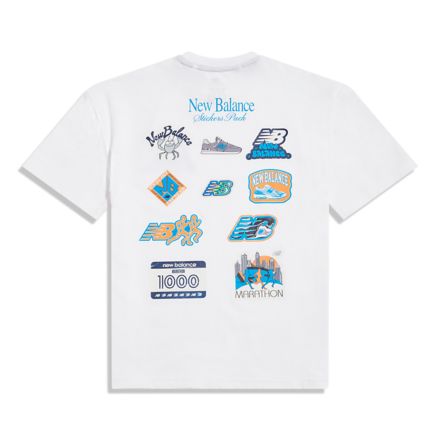 Sticker Pack Logo T-Shirt, BRIGHT WHITE, YT62P87UBWE