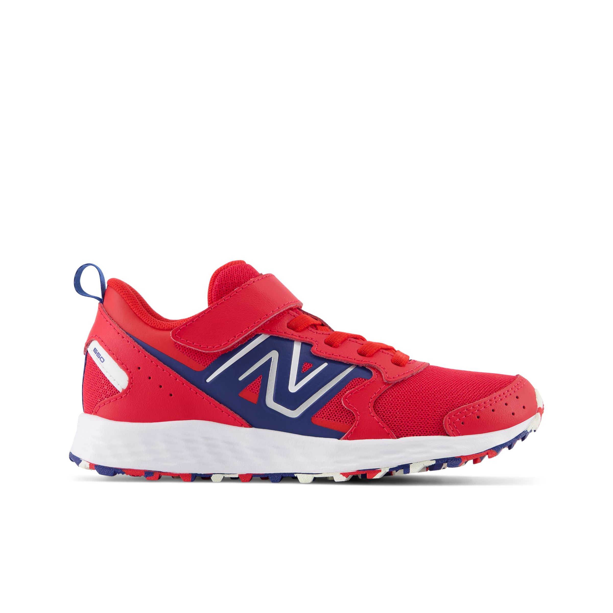 

New Balance Kids' Fresh Foam 650 Bungee Lace with Top Strap Red/Blue/White - Red/Blue/White
