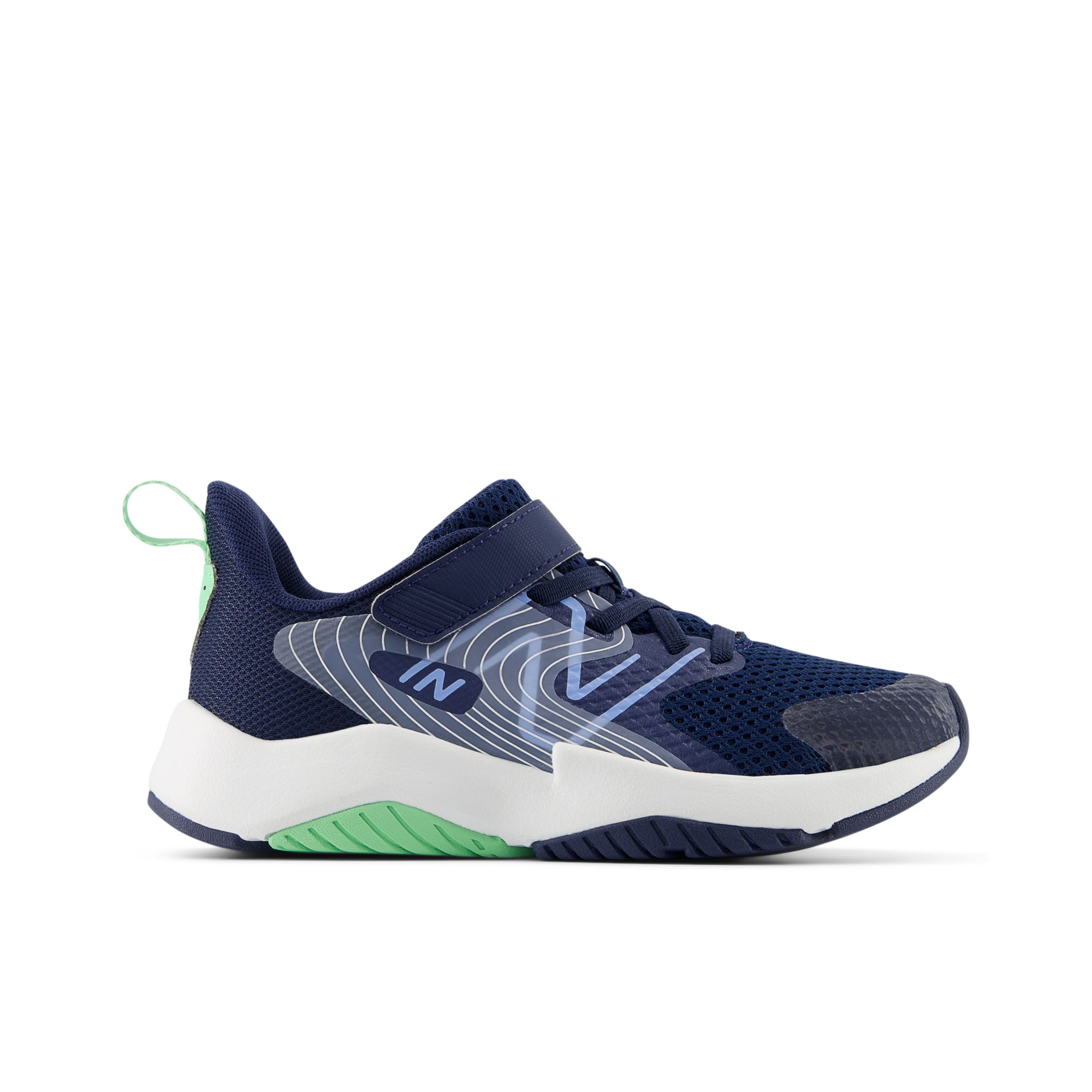 

New Balance Kids' Rave Run v2 Bungee Lace with Top Strap Blue/Green - Blue/Green