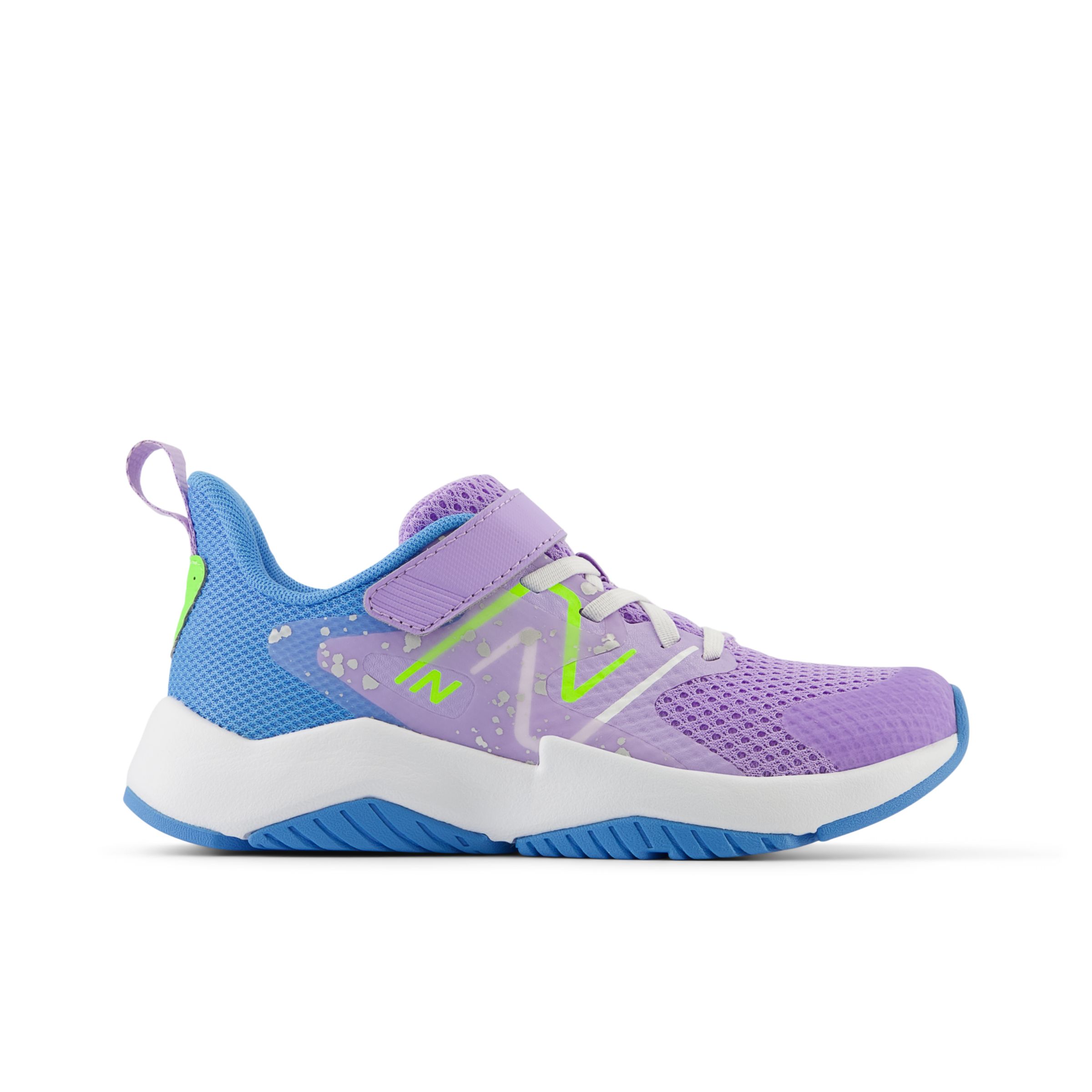 

New Balance Kids' Rave Run v2 Bungee Lace with Top Strap Purple/Blue/Green - Purple/Blue/Green