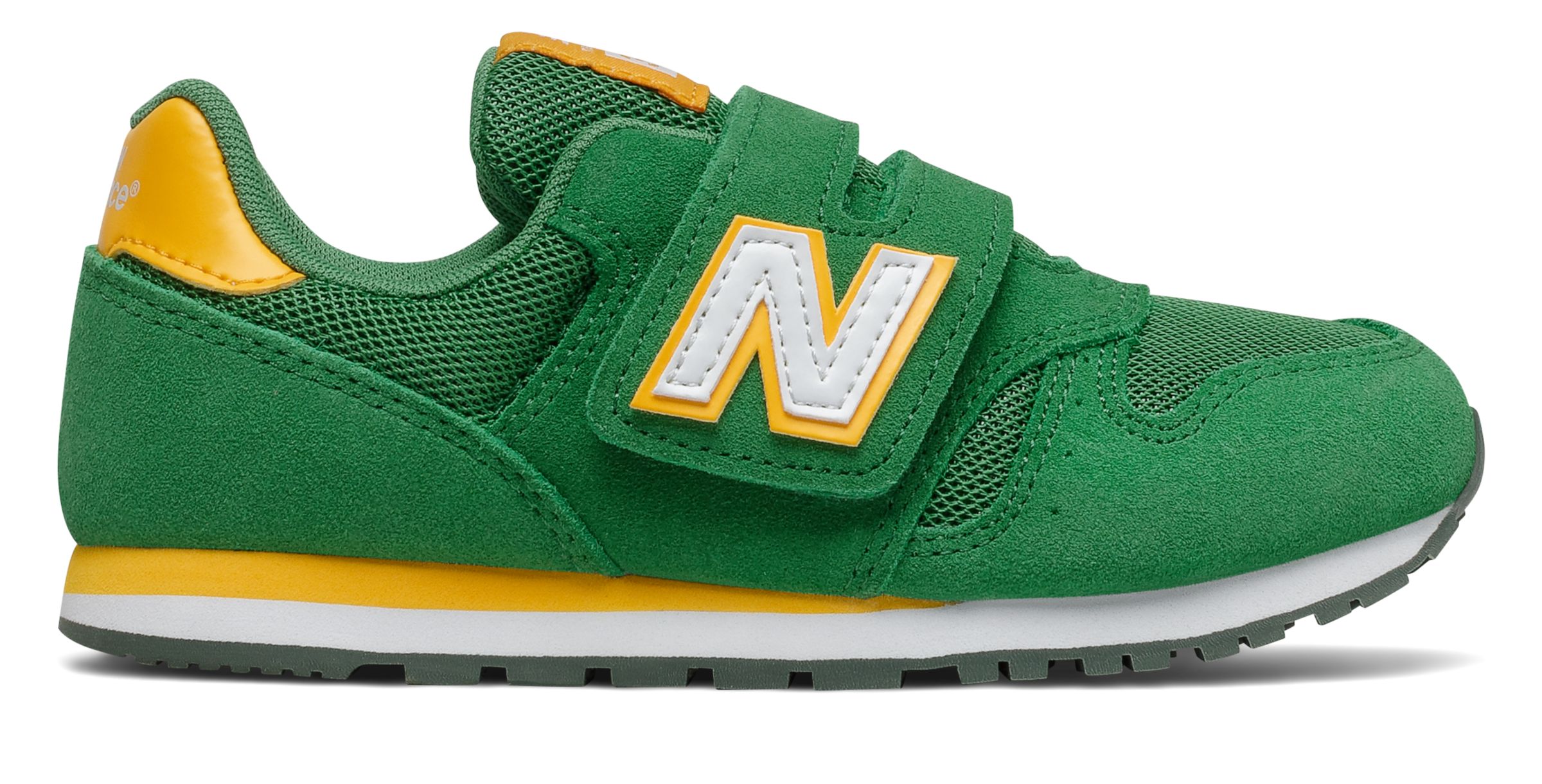

New Balance Enfants 373 Hook & Loop en Vert/Jaune, Synthetic, Taille 32.5