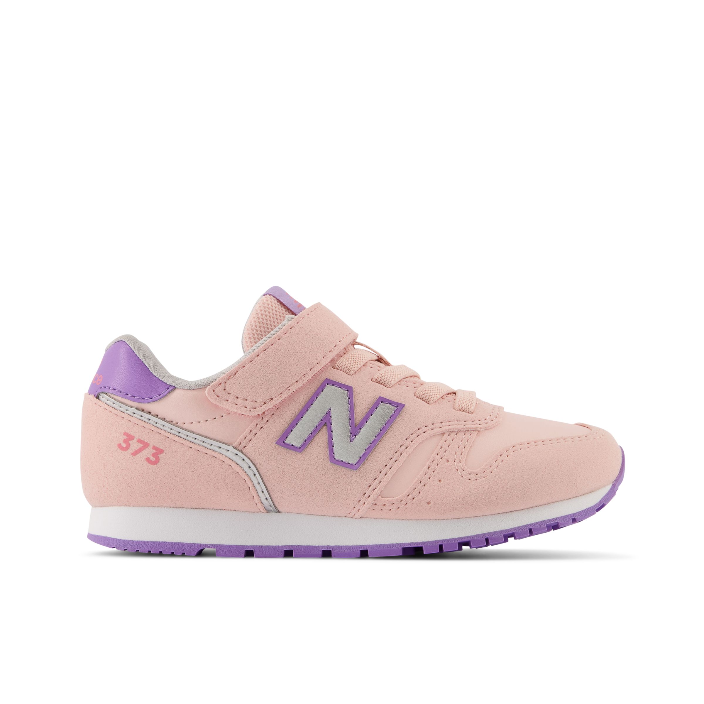 New Balance Niños 373 Bungee Lace with Top Strap in Rosa/Azul/Morada, Synthetic, Talla 32.5 - YV373XK2