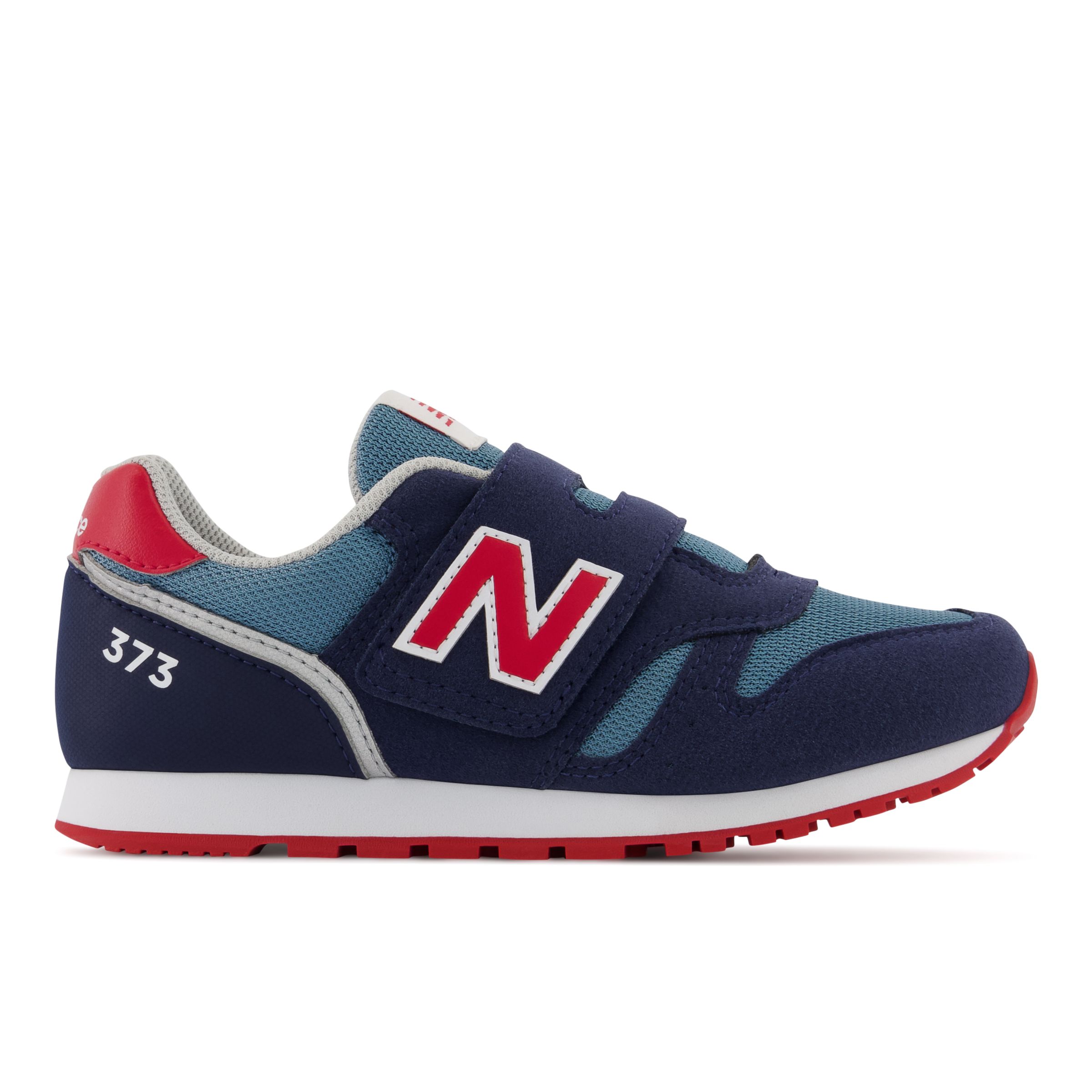 New Balance Enfant 373 en Blue/Bleu/Red/rouge, Synthetic, Taille 34.5