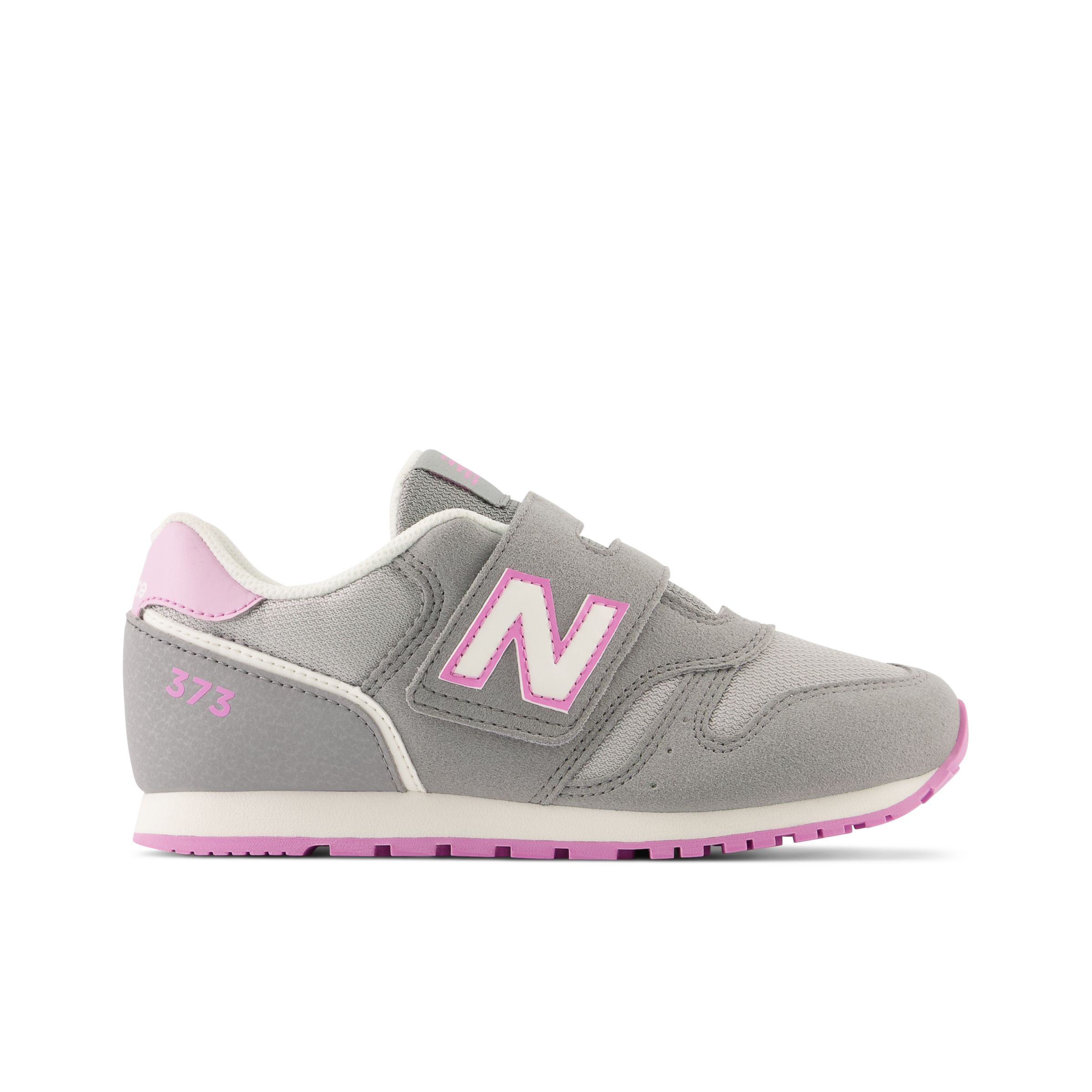 New Balance Kids' 373 Hook and Loop en Gris/Rouge, Synthetic, Taille 38